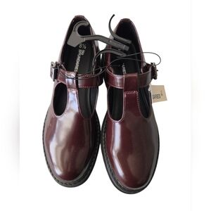 NWT No Boundaries Burgundy T-Strap Mary Janes